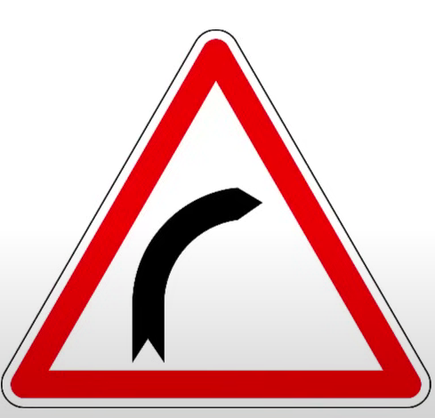 منعرج إلى اليمين
Virage à droite