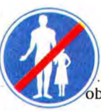 نهاية الطريق الإجباري للمشاة
Fin de chemin obligatoire pour piétons