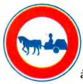 ممنوع مرور العربات المجـرورة بالحيوان
Accès interdit aux véhicules à traction animale