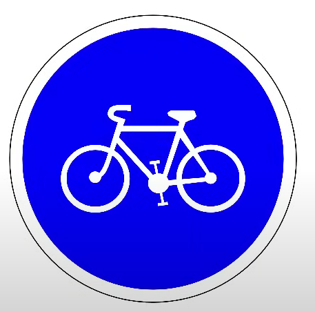 طريق إجباري للدراجات
Piste ou bande obligatoire pour les cycles